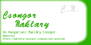csongor maklary business card